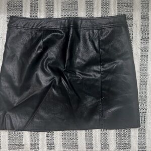 NastyGal Black faux leather skirt